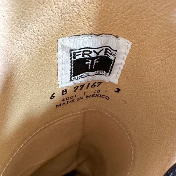 Frye Melissa Button Leather Riding Slip On Mid Calf Boots 77167 Women’s Size 6 - Picture 9 of 16